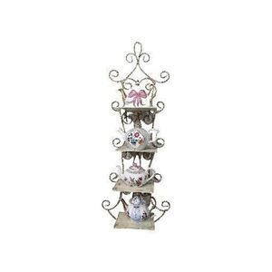 Lot Of 4 Mini Teapots Bow Flowers Coquette Wall Decor Hanger